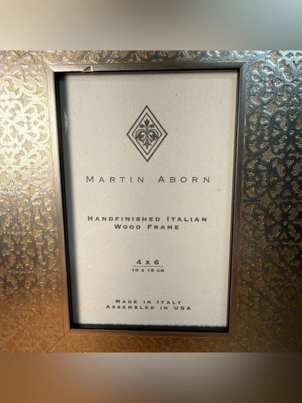 VTG Martin Aborn Hand Finished Italian Wood Photo Picture Frame 4x6” Ornate Art